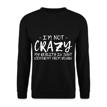 Ma réalité est juste différente de la vôtre 6 - Sweat-shirt Unisexe - noir - Devant - Alina (178cm) & Michal (187cm)