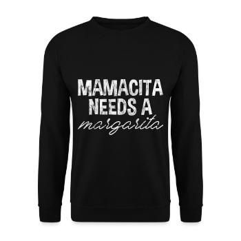 Mamacita a besoin d’une Marguerite 3 - Sweat-shirt Unisexe - noir - Devant - Alina (178cm) & Michal (187cm)