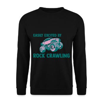 Easily Excited By Rock Crawling 2 - Unisex Sweatshirt - black - Front - Alina (178cm) & Michal (187cm)