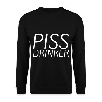 Piss Drinker 23 - Unisex Pullover - Schwarz - Vorne - Alina (178cm) & Michal (187cm)