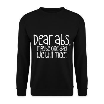 Dear Abs, Maybe One Day We Will Meet 3 - Unisex Pullover - Schwarz - Vorne - Alina (178cm) & Michal (187cm)