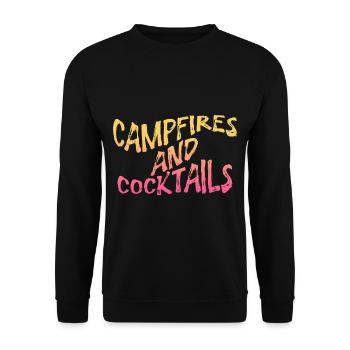 Campfire And Cocktails 3 - Unisex Sweatshirt - black - Front - Alina (178cm) & Michal (187cm)