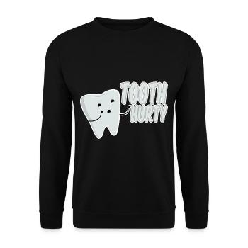 Tooth Hurty 2 - Unisex Sweatshirt - black - Front - Alina (178cm) & Michal (187cm)