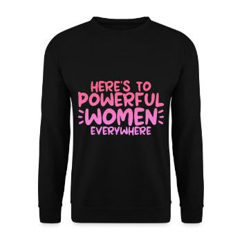 Voici les femmes puissantes partout 4 - Sweat-shirt Unisexe - noir - Devant - Alina (178cm) & Michal (187cm)