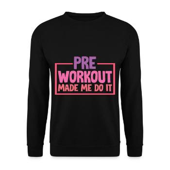 Le pré-entraînement m’a fait le faire 2 - Sweat-shirt Unisexe - noir - Devant - Alina (178cm) & Michal (187cm)