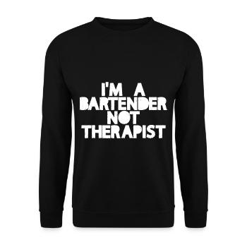 I'm A Bartender Not Therapist 3 - Unisex Sweatshirt - black - Front - Alina (178cm) & Michal (187cm)