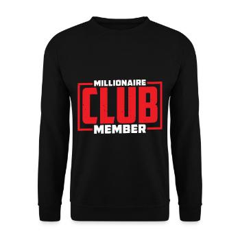 Millionaire Club Member 36 - Unisex Sweatshirt - black - Front - Alina (178cm) & Michal (187cm)
