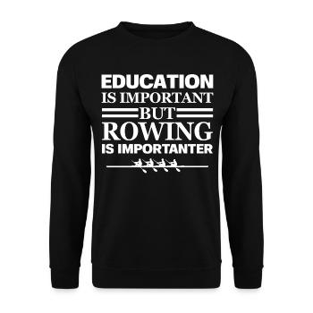 Rudern Spruch Lustig - Unisex Pullover - Schwarz - Vorne - Alina (178cm) & Michal (187cm)