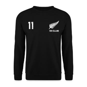 Neuseeland - Unisex Pullover - Schwarz - Vorne - Alina (178cm) & Michal (187cm)