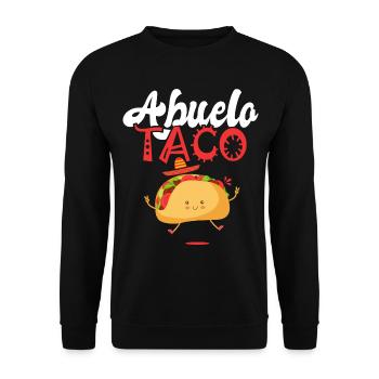 abuelo taco taco Tacos mexikanisches Essen Geschenk - Unisex Pullover - Schwarz - Vorne - Alina (178cm) & Michal (187cm)