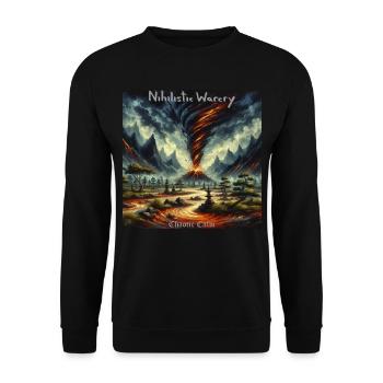 NW - Chaotic Calm - Unisex Sweatshirt - black - Front - Alina (178cm) & Michal (187cm)