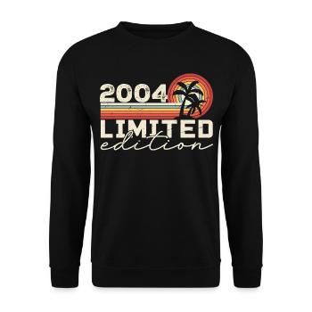 Vintage 2004 Cadeau Anniversaire 2004 Retro 2004 - Sweat-shirt Unisexe - noir - Devant - Alina (178cm) & Michal (187cm)
