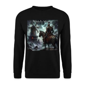 NW - Cries of Delusion - Unisex Sweatshirt - black - Front - Alina (178cm) & Michal (187cm)