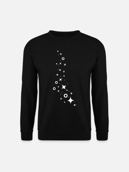 Glitzer Sterne Glitter Wolke Sternchen Dekor - Unisex Pullover - Schwarz