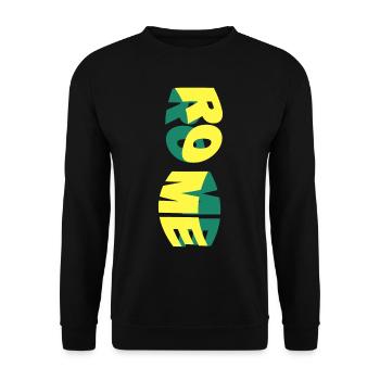 Rome Rome Italie Ville Skyline Font Coloré - Sweat-shirt Unisexe - noir - Devant - Alina (178cm) & Michal (187cm)