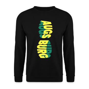 Augsburg Allemagne City Skyline Font Coloré - Sweat-shirt Unisexe - noir - Devant - Alina (178cm) & Michal (187cm)