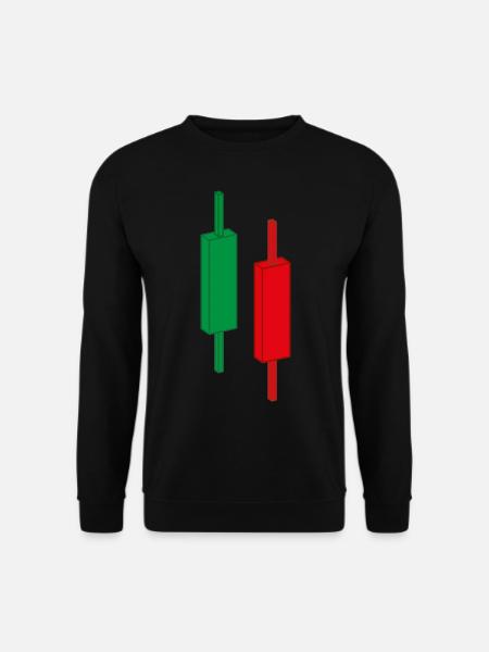 Trading - Bougies - Actions - Sweat-shirt Unisexe - noir