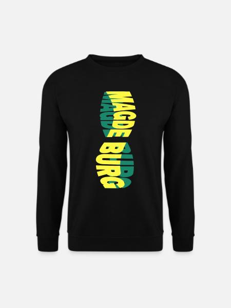 Magdeburg Deutschland Stadt Skyline Schrift Bunt - Unisex Pullover - Schwarz