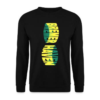 Bremerhaven Allemagne City Skyline Police Colorée - Sweat-shirt Unisexe - noir - Devant - Alina (178cm) & Michal (187cm)
