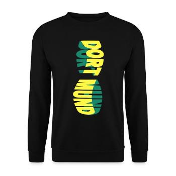 Dortmund Allemagne Ville Skyline Police Colorée - Sweat-shirt Unisexe - noir - Devant - Alina (178cm) & Michal (187cm)
