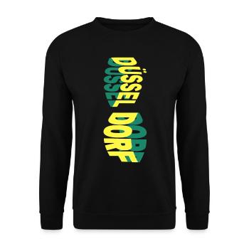 Dusseldorf Allemagne City Skyline Police Coloré - Sweat-shirt Unisexe - noir - Devant - Alina (178cm) & Michal (187cm)