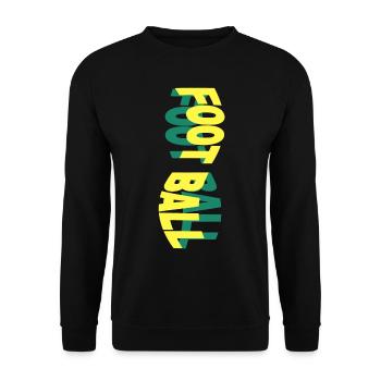 American Football Sport Schrift Bunt - Unisex Pullover - Schwarz - Vorne - Alina (178cm) & Michal (187cm)