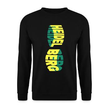 Heidelberg Deutschland Stadt Skyline Schrift Bunt - Unisex Pullover - Schwarz - Vorne - Alina (178cm) & Michal (187cm)