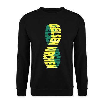 Gelsenkirchen Deutschland Stadt Schrift Bunt - Unisex Pullover - Schwarz - Vorne - Alina (178cm) & Michal (187cm)
