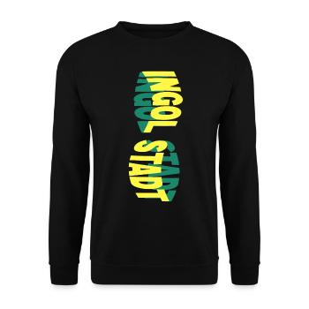 Ingolstadt Deutschland Stadt Skyline Schrift Bunt - Unisex Pullover - Schwarz - Vorne - Alina (178cm) & Michal (187cm)
