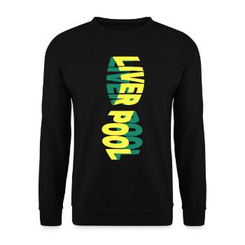 Liverpool Angleterre Royaume-Uni City Skyline Police colorée - Sweat-shirt Unisexe - noir - Devant - Alina (178cm) & Michal (187cm)