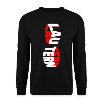 Kaiserslautern Lautern Deutschland Stadt Schrift - Unisex Pullover - Schwarz - Vorne - Alina (178cm) & Michal (187cm)
