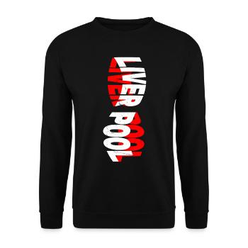 Liverpool Angleterre Royaume-Uni City Skyline Police Grunge - Sweat-shirt Unisexe - noir - Devant - Alina (178cm) & Michal (187cm)