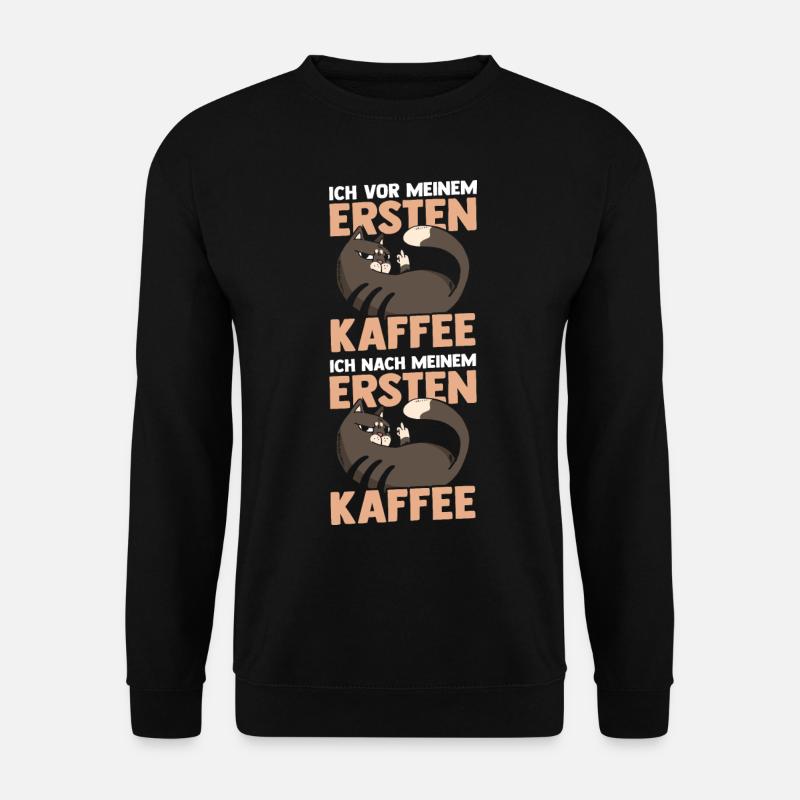 Chat avant mon premier café - Sweat-shirt Unisexe - noir
