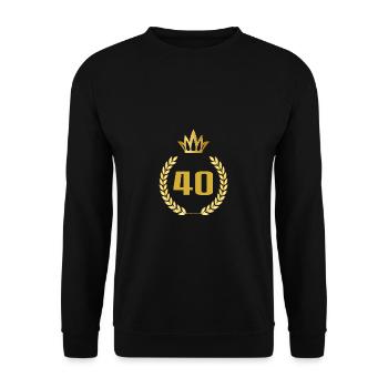 40ème anniversaire ans cadeau anniversaire anniversaire - Sweat-shirt Unisexe - noir - Devant - Alina (178cm) & Michal (187cm)