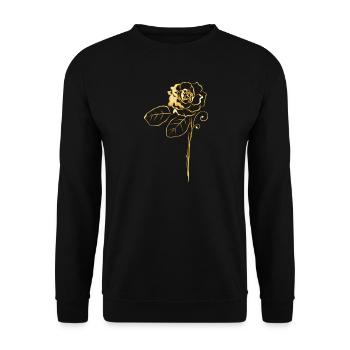 Rose in Gold - Unisex Sweatshirt - black - Front - Alina (178cm) & Michal (187cm)