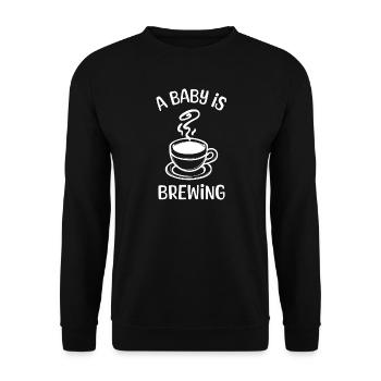 Drôles de dictons Déclaration de mère Bébé enceinte - Sweat-shirt Unisexe - noir - Devant - Alina (178cm) & Michal (187cm)