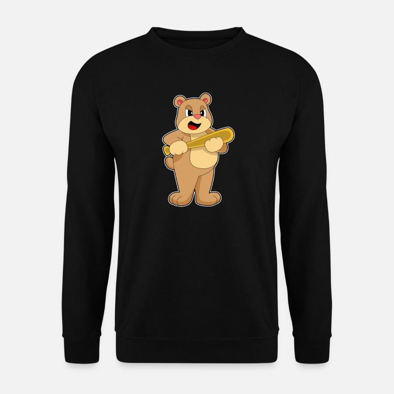 Batte de baseball Bear - Sweat-shirt Unisexe - noir