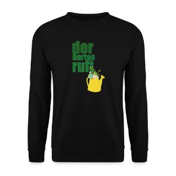 der garten ruft - Unisex Pullover - Schwarz - Vorne - Alina (178cm) & Michal (187cm)
