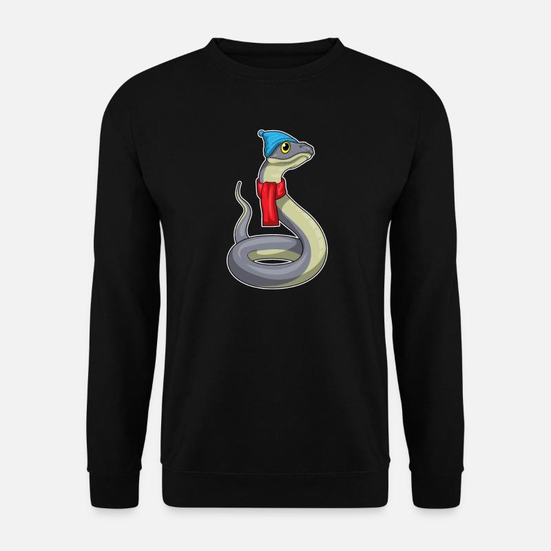Schlange Schal Mütze - Unisex Pullover - Schwarz