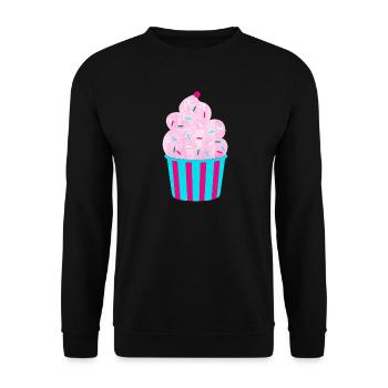 Icecream Cup Deko Eis Streifen Sommer Fun Fan - Unisex Pullover - Schwarz - Vorne - Alina (178cm) & Michal (187cm)