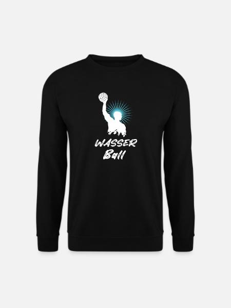 Wasserball Spieler Silhouette weiß - Unisex Pullover - Schwarz