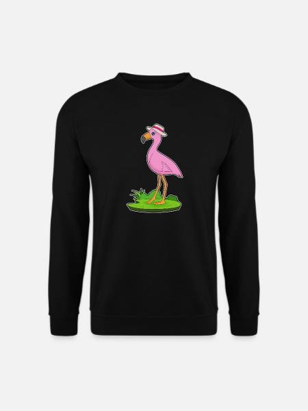 Flamingo Hat - Unisex Sweatshirt - black