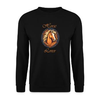 Horse Lover - Unisex Sweatshirt - black - Front - Alina (178cm) & Michal (187cm)