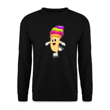 Cupcake Eislaufen Schlittschuhe - Unisex Sweatshirt - black - Front - Alina (178cm) & Michal (187cm)