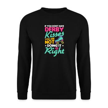 design de patins à roulettes - Sweat-shirt Unisexe - noir - Devant - Alina (178cm) & Michal (187cm)