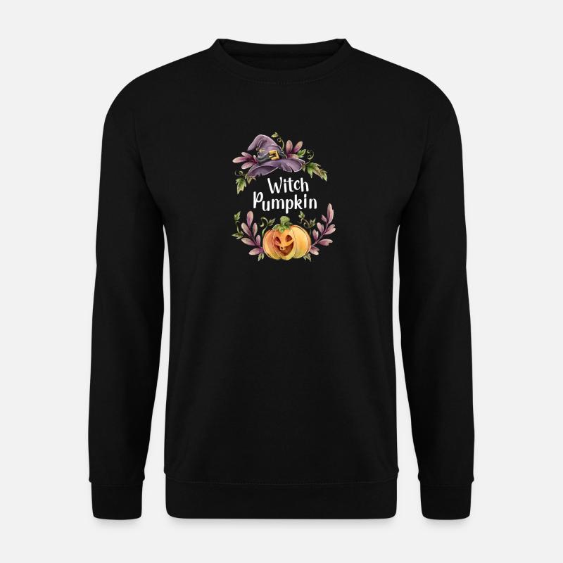 Floral Witch Pumpkin - Unisex Sweatshirt - black