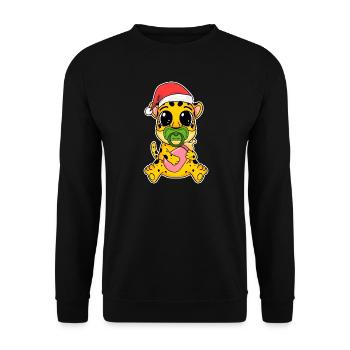 Guépard bébé Noël Noël enfant en bas âge - Sweat-shirt Unisexe - noir - Devant - Alina (178cm) & Michal (187cm)