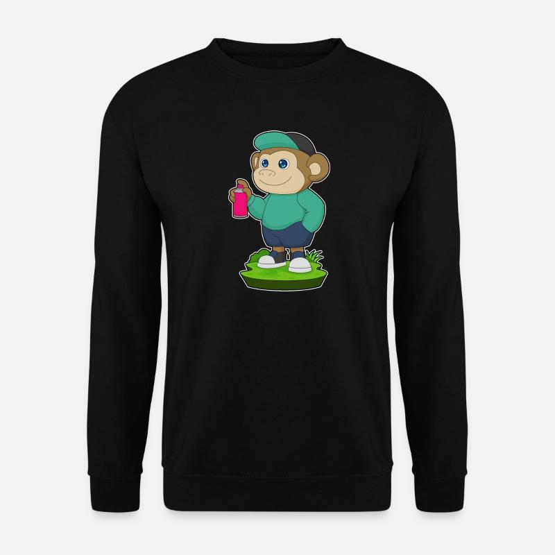 Affe Sprayer Sprühdose - Unisex Pullover - Schwarz