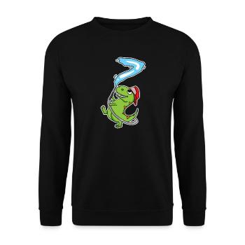 7th Birthday Dinosaur - Unisex Sweatshirt - black - Front - Alina (178cm) & Michal (187cm)