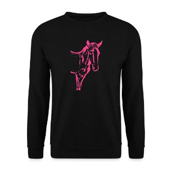 Horse pink pink, foal - Unisex Sweatshirt - black - Front - Alina (178cm) & Michal (187cm)